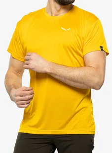 Koszulka męska Salewa Puez Melange Dry S/S Tee - gold melange - Koszulki męskie - miniaturka - grafika 1
