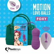 Kulki gejszy - FeelzToys Zdalnie sterowane jajeczko stymulujące Feelztoys Remote Controlled Motion Love Balls Foxy - miniaturka - grafika 1