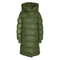 Płaszcze damskie - Noisy may Damska kurtka NMSKY L/S Long Coated Jacket NOOS Pikowany płaszcz, zielony Kombu, M, Kombu Green, M - miniaturka - grafika 1