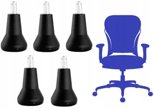 Stopki SP72 fotela BIUROWEGO obrotowego WYSOKIE 5 sztuk CZARNE eleganckie - Meble modułowe i akcesoria - miniaturka - grafika 1