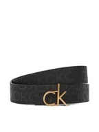 Paski - Calvin Klein Pasek Damski Ck Buckle Reversible Belt 30Mm Mono LV04F7038G Czarny - miniaturka - grafika 1