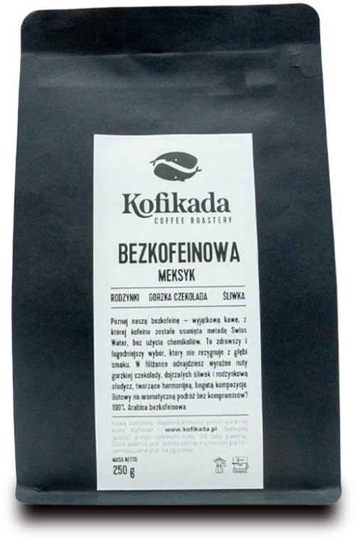 Kawa ziarnista Kofikada Kawa ziarnista Meksyk Decaf Mountain Water Process Espresso 250g - Kawa bezkofeinowa
