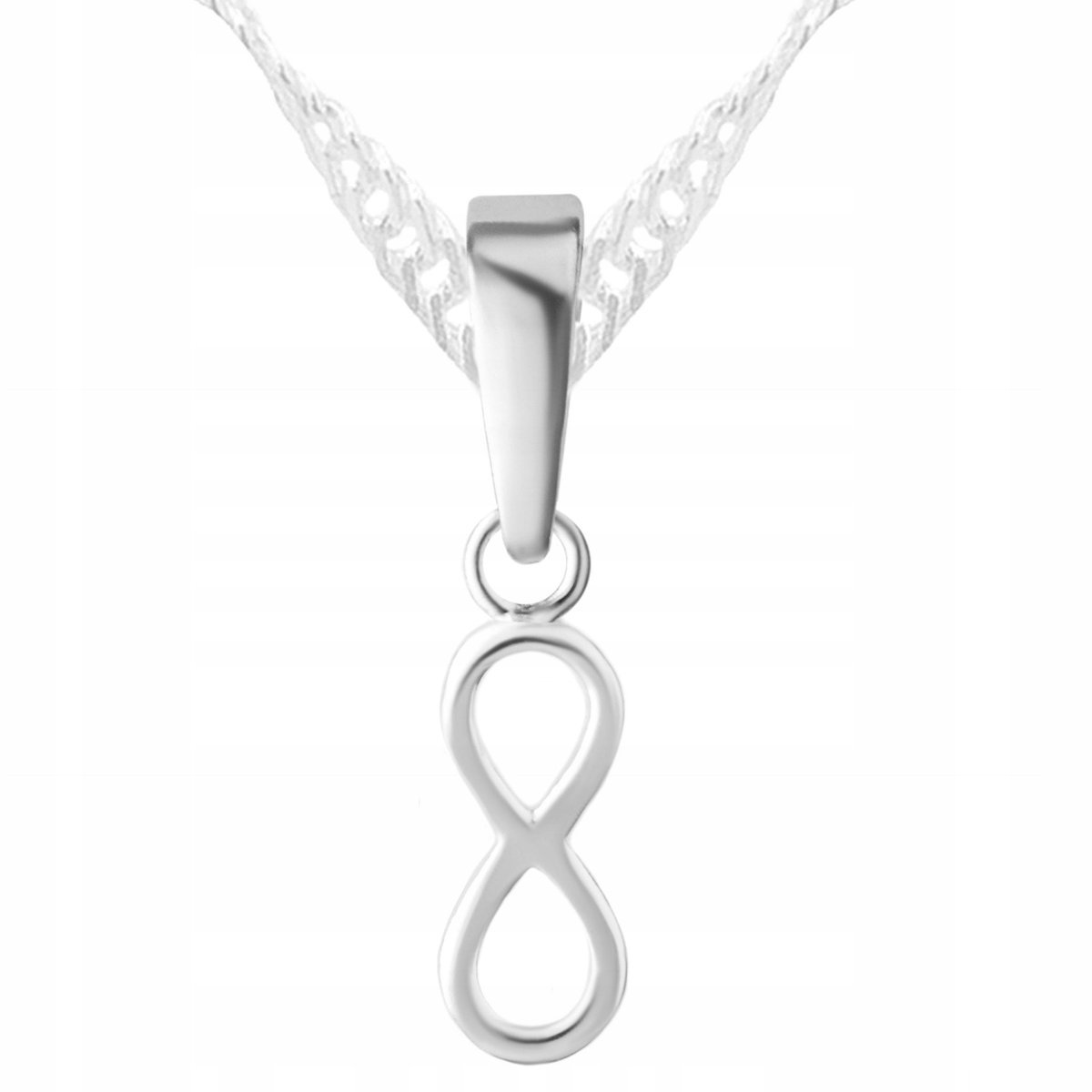 Naszyjnik Srebrny z Nieskończonością Forever Blaszka Infinity SREBRO 925