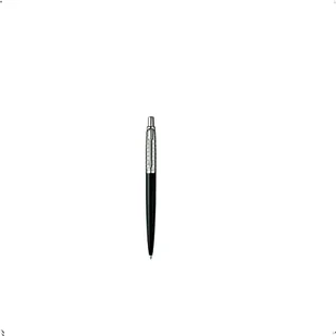 Parker S0908860 Jotter Premium długopis (jedwabiście matowa czarna stal szlachetna z chromowaną oprawką, pudełko na prezent), kolor wkładu niebieski - Długopisy - miniaturka - grafika 1