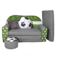 Łóżeczka i kojce - Sofa Kanapa Łóżko Dla Dzieci Rozkładana Football - miniaturka - grafika 1