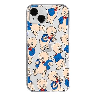 ERT GROUP etui na telefon Iphone 14, case oryginalny i oficjalnie licencjonowany przez Looney Tunes, wzór Porky Pig 001, optymalnie dopasowane, plecki z TPU częściowo przeźroczyste - Etui i futerały do telefonów - miniaturka - grafika 1