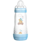 Butelki dla niemowląt - Butelka do karmienia Mam Baby Anti-colic Blue Bottle 320ml - miniaturka - grafika 1