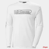 Koszulki męskie - Koszulka męska HELLY HANSEN Yu Long Sleeve - White - miniaturka - grafika 1