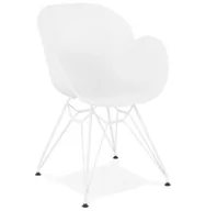 Krzesła - Kokoon Design Krzesło Design Provoc białe AC01910WH - miniaturka - grafika 1