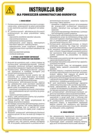 Instrukcje stanowiskowe BHP - IAA08 OGÓLNA INSTRUKCJA BHP DLA POMIESZCZEŃ ADMINISTRACYJNO-BIUROWYCH, FN - FOLIA SAMOPRZYLEPNA; (245X350MM) - miniaturka - grafika 1