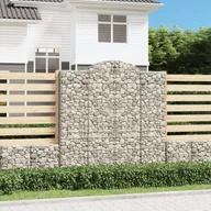 Pozostałe narzędzia ogrodowe - vidaXL Kosze gabionowe, 5 szt, 200x30x200/220 cm, galwanizowane żelazo - miniaturka - grafika 1