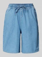 Spodenki damskie - Szorty jeansowe o kroju relaxed fit z czystej bawełny - miniaturka - grafika 1