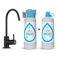 Uzdatniacze wody - Dafi FLOW COMFORT 2x Filtr Perfect (D1) + kran ALTO czarny - miniaturka - grafika 1
