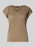 Koszulki i topy damskie - T-shirt o kroju regular fit z dodatkiem wiskozy model ‘SILVERY’ - miniaturka - grafika 1