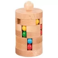Łamigłówki - Goki Gra logiczna wieża z kulkami 57465 - miniaturka - grafika 1