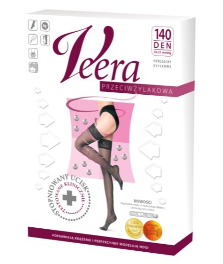 Veera Pończochy Przeciwżylakowe 140 Den Kolor Naturalny, Rozmiar 1/2