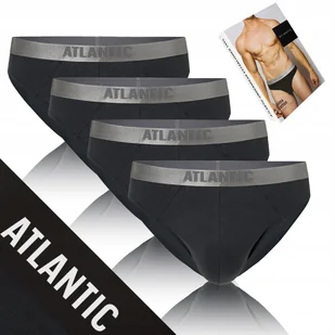 SLIPY MĘSKIE 4-pak bawełniane miękkie sport grafitowe Atlantic *XXL - Majtki męskie - miniaturka - grafika 1