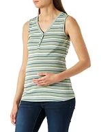 Koszulki i topy damskie - ESPRIT Maternity Damska koszulka bez rękawów w paski, Frosty Green - 311, 40 - miniaturka - grafika 1