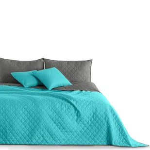 DecoKing Narzuta Axel - Turkusowo-Szary 240x260 cm - Narzuty - miniaturka - grafika 1