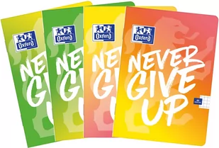 Oxford Zeszyt A5/60K kratka Never Give Up 5szt) - Zeszyty szkolne - miniaturka - grafika 1