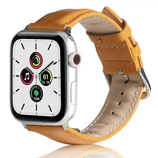 Paski - Beline pasek Apple Watch Leather 42/44/45/49mm jasnobrązowy /light brown - grafika 1