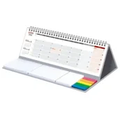 Kalendarze - Kalendarz z notesem 2025/2026 Maxi szary - miniaturka - grafika 1