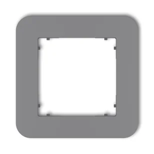 Karlik Ramka pojedyncza zaokrąglona MINI - szary mat - Klawisze i ramki - miniaturka - grafika 1