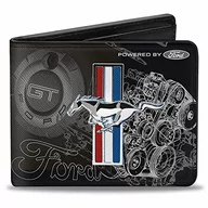 Portfele - Buckle Down portfel unisex Mustang Tri-Bar Stripe/gt Motor Blueprint Bi-Fold - miniaturka - grafika 1