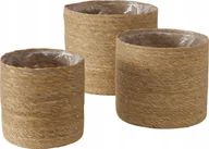 Donice - Boltze Komplet trzech osłonek na doniczkę, trawa morska, SOPHY - miniaturka - grafika 1