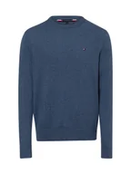 Swetry męskie - Tommy Hilfiger Sweter z dodatkiem kaszmiru Mężczyźni Bawełna niebieski jednolity, S - miniaturka - grafika 1
