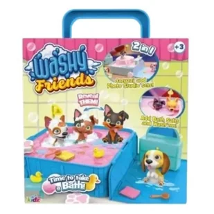 Washy Friends: Kolorowe odkrycie psiaków z jacuzzi i 7 akcesoriami, z 2 figurkami - Figurki dla dzieci - miniaturka - grafika 1