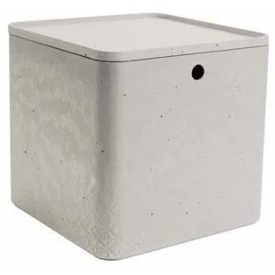 CURVER Pojemnik do przechowywania kwadratowy XL z pokrywą BETON Curver 19,6 l 243402 - Pudła i pojemniki do przechowywania - miniaturka - grafika 1