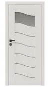 Drzwi wewnętrzne - Dre Drzwi Wewnętrzne Z Szybą Triesta 1 Okleina Biała Mat - miniaturka - grafika 1
