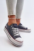 Trampki damskie - Trampki Damskie Na Grubej Podeszwie Lee Cooper LCW-24-31-2220 Granatowe-37 - miniaturka - grafika 1