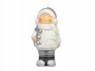 Świece - Świeca w kształcie szarego zimowego chłopca, winter boy,, HIT Świąt - miniaturka - grafika 1