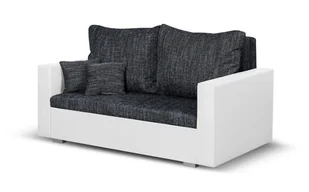 Sofa 2 os z funkcją spania HUBERT czarno-biała - Sofy i kanapy - miniaturka - grafika 1