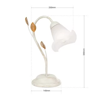 Lampa stołowa Sisi florencka, kość słoniowa-złoty - Lampy stojące - miniaturka - grafika 3