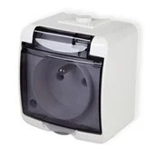 Gniazdka elektryczne - Karlik Junior gniazdo pojedyncze IP54 GHE-1d GHE-1D - miniaturka - grafika 1