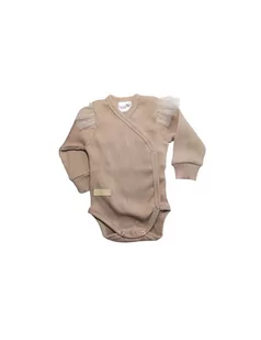 Baby in world Body niemowlęce z długim rękawem Harmony Girl Latte, Rozmiar: 56/62 - Body dla niemowląt - miniaturka - grafika 1