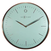Zegary - Nextime Zegar ścienny Glamour, turkusowy, 40x4,8 cm - miniaturka - grafika 1