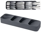 Suszarki do naczyń - Orion Organizer, wkład do szuflady, pojemnik, koszyk na sztućce, widelce, noże, łyżki, łyżeczki, szary 229010-S - miniaturka - grafika 1