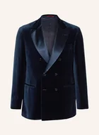 Moda i Uroda OUTLET - Brunello Cucinelli Marynarka Smokingowa Regular Fit Z Aksamitu Z Dodatkiem Jedwabiu blau - miniaturka - grafika 1