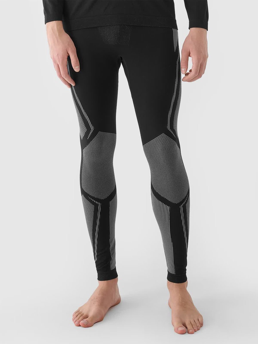 Bielizna termoaktywna bezszwowa (DÓŁ) męska 4F 4FWAW24USEAM166-20S Czarny