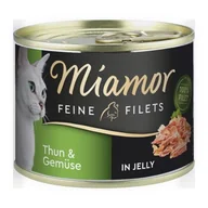 Mokra karma dla kotów - Miamor Feine Filets w galarecie Tuńczyk z warzywami 24x185 g - miniaturka - grafika 1
