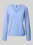 Swetry damskie - Sweter o kroju regular fit z dekoltem w serek model ‘BREE’ - miniaturka - grafika 1