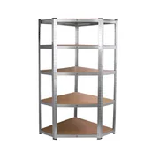 Szafy i regały magazynowe - Leziter Nagy teherbírású sarokpolc 180x70x40-40 cm 175 kg króm - miniaturka - grafika 1