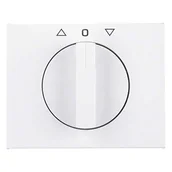 Klawisze i ramki - Hager polo K.1 Płytka czołowa z pokrętłem do łącznika żaluzjowego obrotowego, biały 1077710900 1077710900 - miniaturka - grafika 1