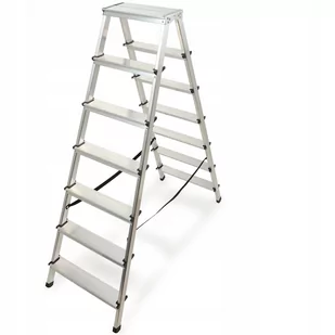 Drabina aluminiowa z podestem Molde, 7 stopni, 125 kg - Drabiny - miniaturka - grafika 1