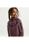 Bluzy dla dziewczynek - Dziewczęca rozpinana bluza zkapturem Nike Tech Fleece - Fiolet - miniaturka - grafika 1
