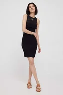 Sukienki - Desigual sukienka 22SWVK32 kolor czarny mini dopasowana - miniaturka - grafika 1